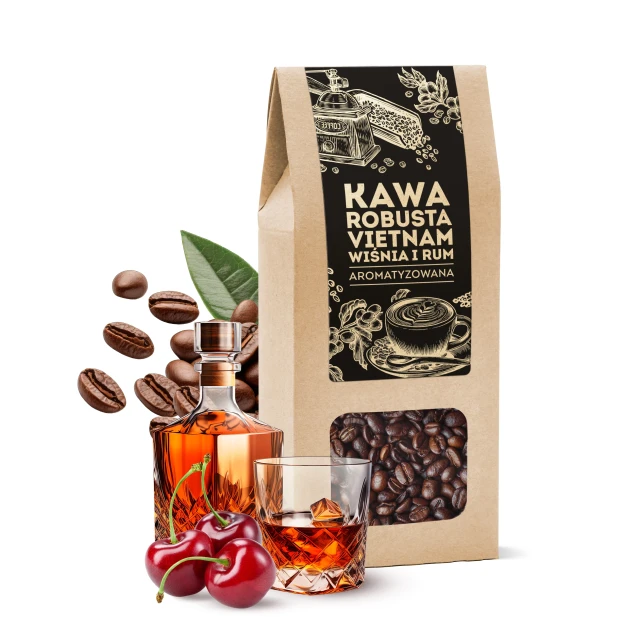 Kawa Robusta Vietnam Wiśnia i rum 100 g
