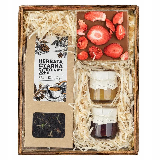 KOSZ PREZENTOWY herbata czekolada upominek KRAFT