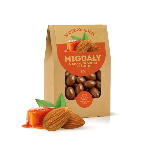 Migdały w czekoladzie o smaku słonego karmelu 80 g