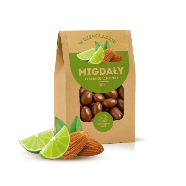 Migdały w czekoladzie o smaku limonki 80 g