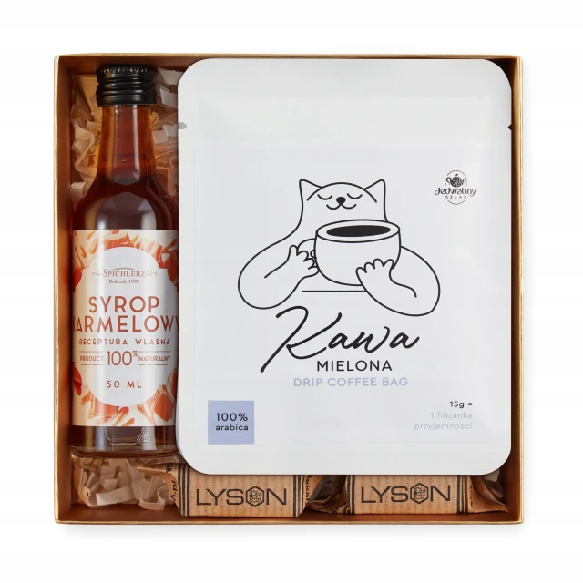 Mini-zestaw KAWOWY syrop do kawy DRIP BAG krówki miodowe