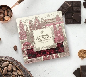 Czekolada mleczna z malinami i jagodami Polskie Miasta 85g