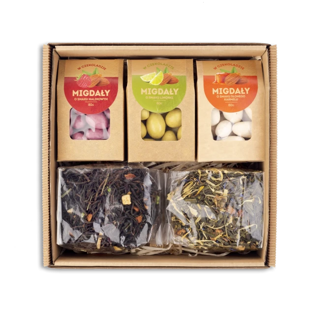 Zestaw PREZENT na dzień kobiet SŁODYCZE kosz box dla dziewczyny mamy żony