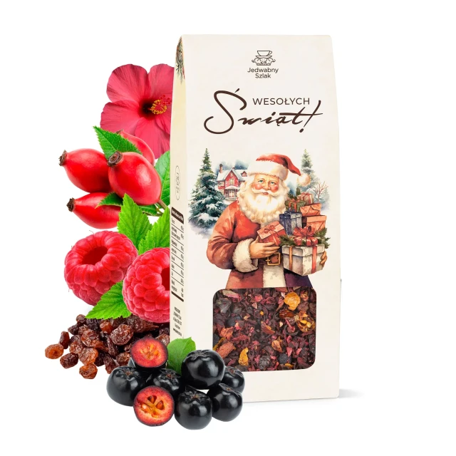 Herbata świąteczna MALINOWO-POZIOMKOWA Mikołaj 50 g
