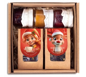 Mini-zestaw świąteczny - herbata, konfitury, miód