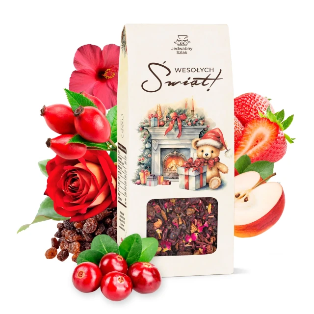Herbata świąteczna ŻURAWINOWO-TRUSKAWKOWA MIŚ 50 g