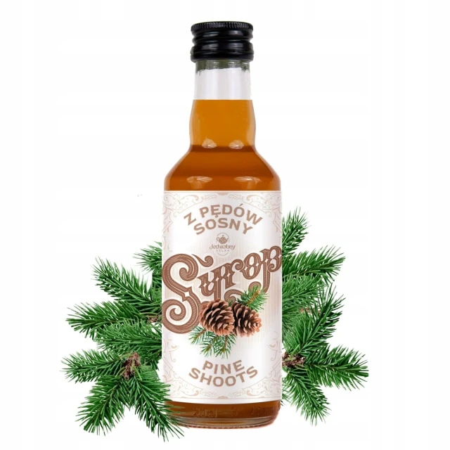 Syrop z pędów sosny 200 ml ekologiczny 100% naturalny na kaszel DO HERBATY