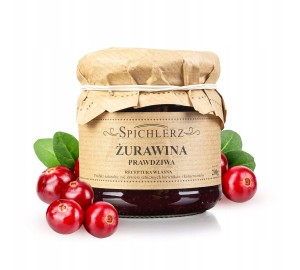 ŻURAWINA prawdziwa dżem KONFITURA żurawinowa do mięs sera herbaty 200g