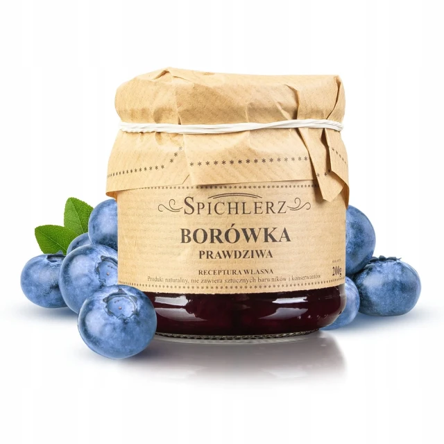 Dżem BORÓWKA – prawdziwa konfitura borówkowa do mięs, serów i herbaty – 200 g