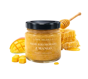 Miód kremowany z mango 250 g – naturalny miód owocowy o egzotycznym smaku