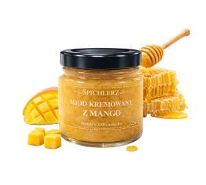 Miód kremowany z mango 250 g – naturalny miód owocowy o egzotycznym smaku