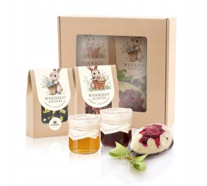 PREZENT NA WIELKANOC upominek zestaw pudełko herbata jajko wielkanocne