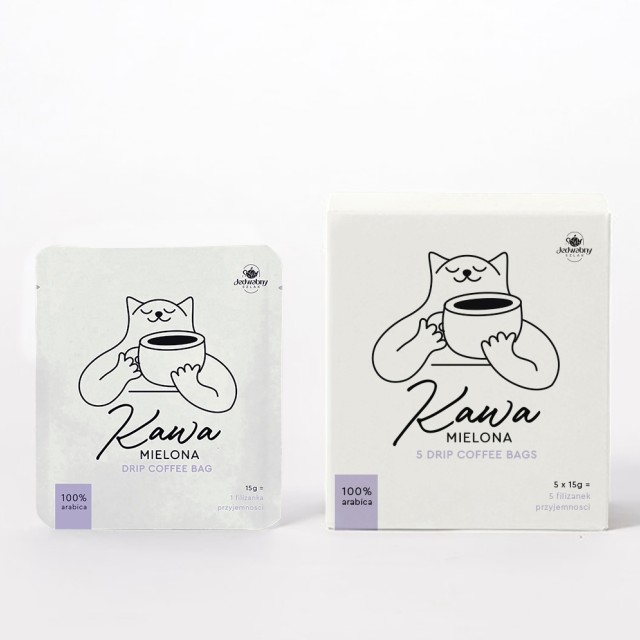 Drip Bag Kawa Arabica 15g NA PREZENT kawa naturalna mielona w saszetkach