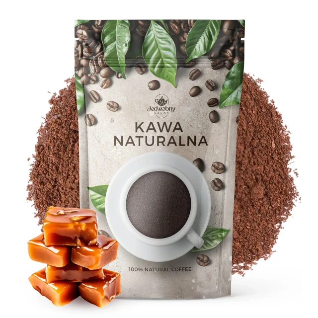 Kawa smakowa MIELONA Robusta Indonezja Toffee ziarno 250g