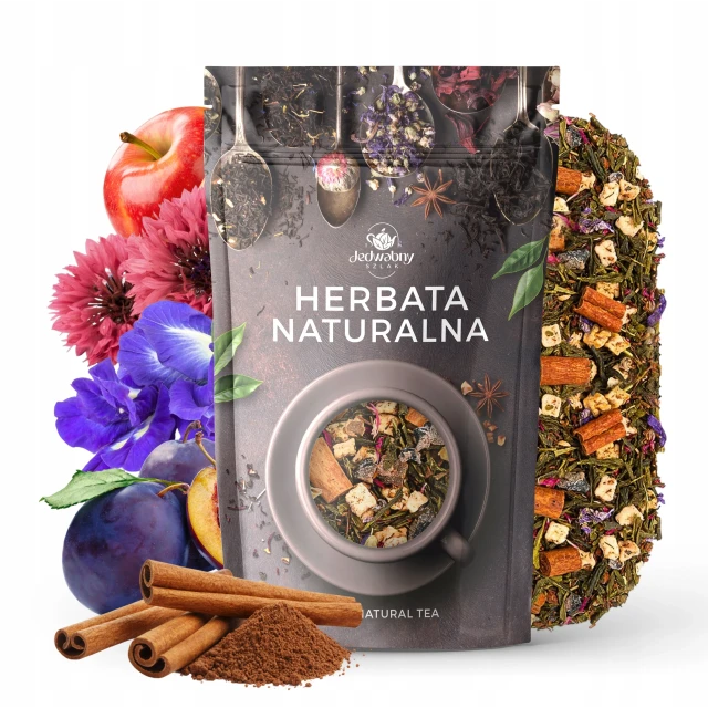 Herbata zielona Śliwki w Cynamonie 100g