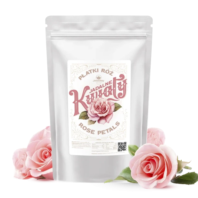 Jadalne płatki róż suszone jadalne kwiaty świeże i aromatyczne 50g