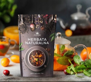 Herbata owocowa Ogród miłości 100g NATURALNA truskawka liofilizowana MALINA