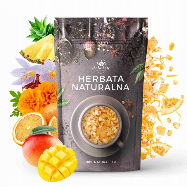 Herbata owocowa Mango Tango 200g nagietek pomarańcza papja mango super smak