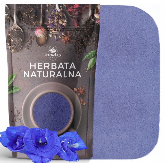 Herbata BLUE LATTE MATCHA niebieska Klitoria blue butterfly tea mielona 50g