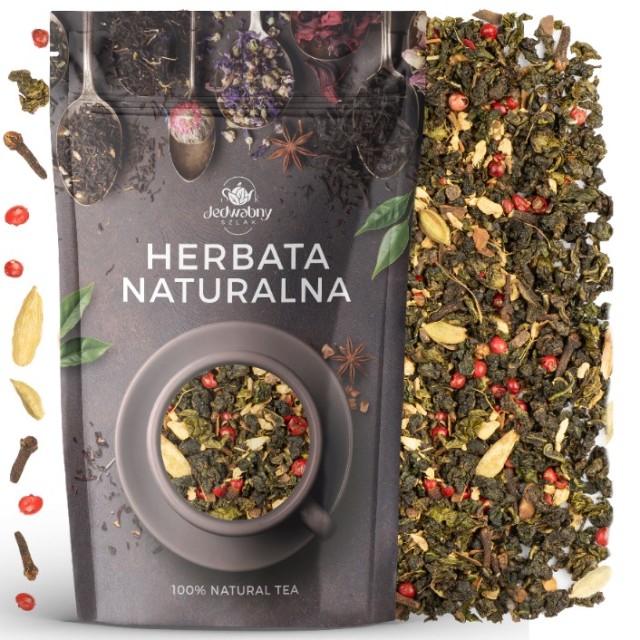 OOLONG herbata Ulung Chai cynamon imbir goździk 100 g Jedwabny szlak