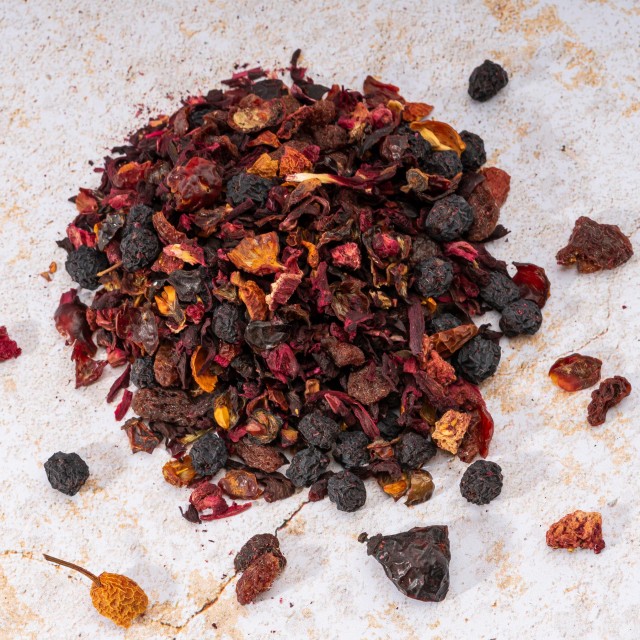 Herbata świąteczna MALINOWO-POZIOMKOWA 100 g