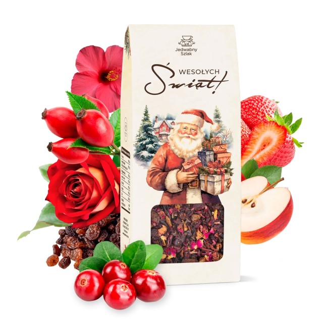 Herbata świąteczna ŻURAWINOWO-TRUSKAWKOWA Mikołaj 50 g
