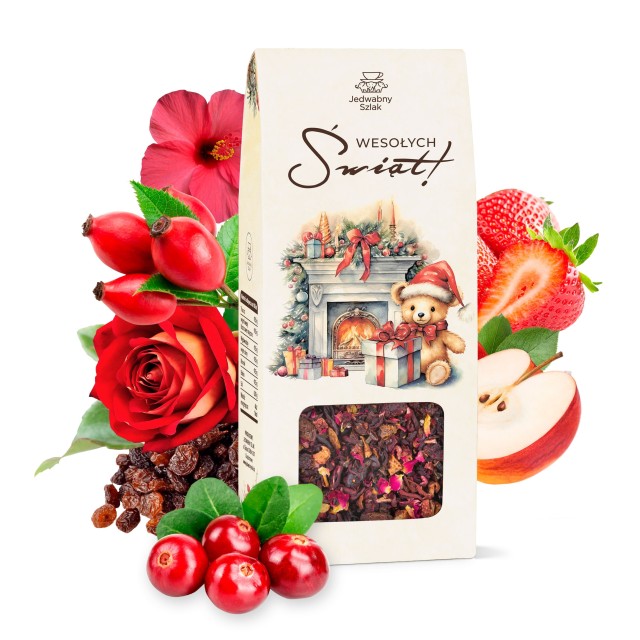 Herbata świąteczna ŻURAWINOWO-TRUSKAWKOWA MIŚ 50 g