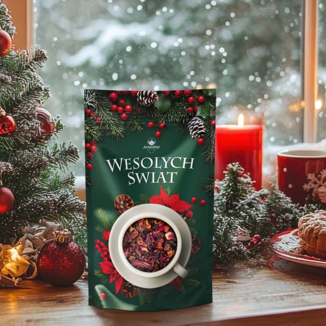 Herbata świąteczna MALINOWO-POZIOMKOWA 100 g