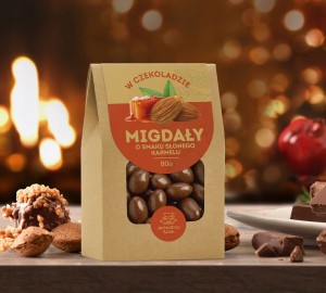 Migdały w czekoladzie o smaku słonego karmelu 80 g