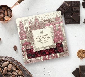 Czekolada mleczna z malinami i jagodami Polskie Miasta 85g