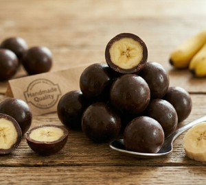 Banan suszony W CZEKOLADZIE deserowej 200 g naturalny słodycz