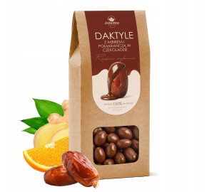 Daktyle w czekoladzie z IMBIREM i POMARAŃCZĄ 200 g PRZEKĄSKA