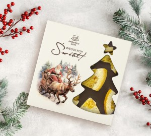 Czekolada na święta ciemna z pomarańczą 85g Mikolaj Renifer