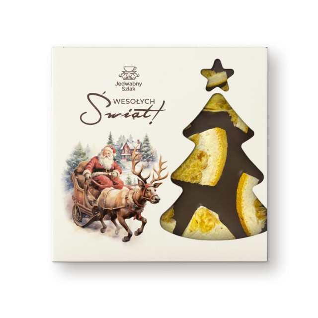 Czekolada na święta ciemna z pomarańczą 85g Mikolaj Renifer