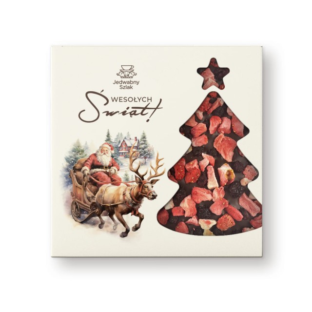 Czekolada na święta ciemna z truskawkami i jagodami 85g Mikołaj Renifer