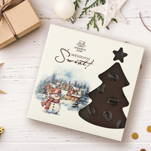 Czekolada na święta ciemna z kawą i miętą 85g