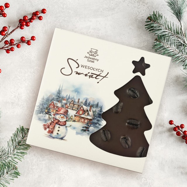 Czekolada na święta ciemna z kawą i miętą 85g