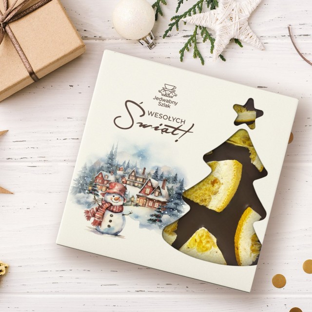 Czekolada na święta ciemna z pomarańczą 85g