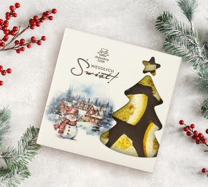 Czekolada na święta ciemna z pomarańczą 85g