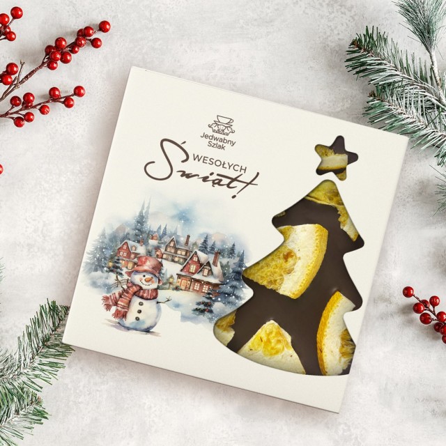 Czekolada na święta ciemna z pomarańczą 85g