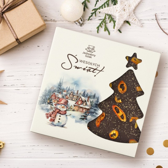 Czekolada na święta ciemna z papryczkami chili i solą morską 85g