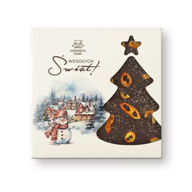 Czekolada na święta ciemna z papryczkami chili i solą morską 85g