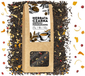 Herbata czarna liściasta Imbirowo-Pomarańczowa 50g 