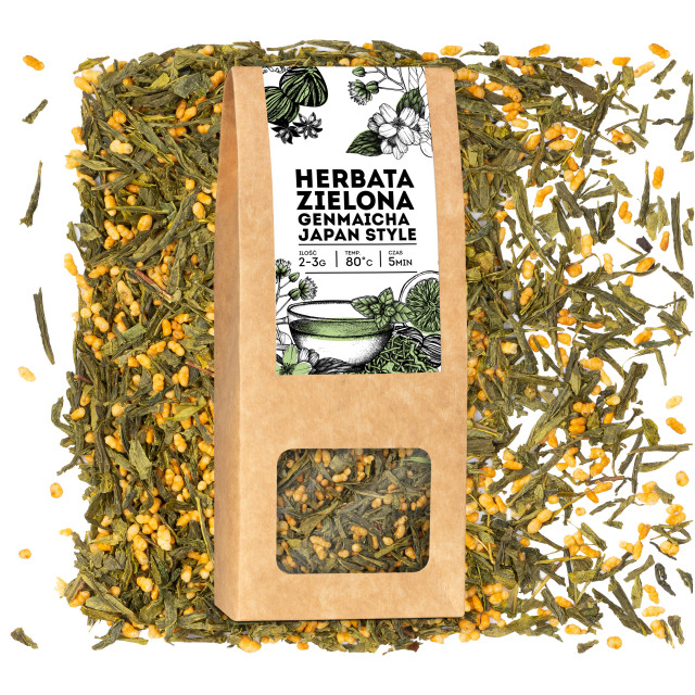 Herbata zielona JAPAN GENMAICHA prażony ryż 50g