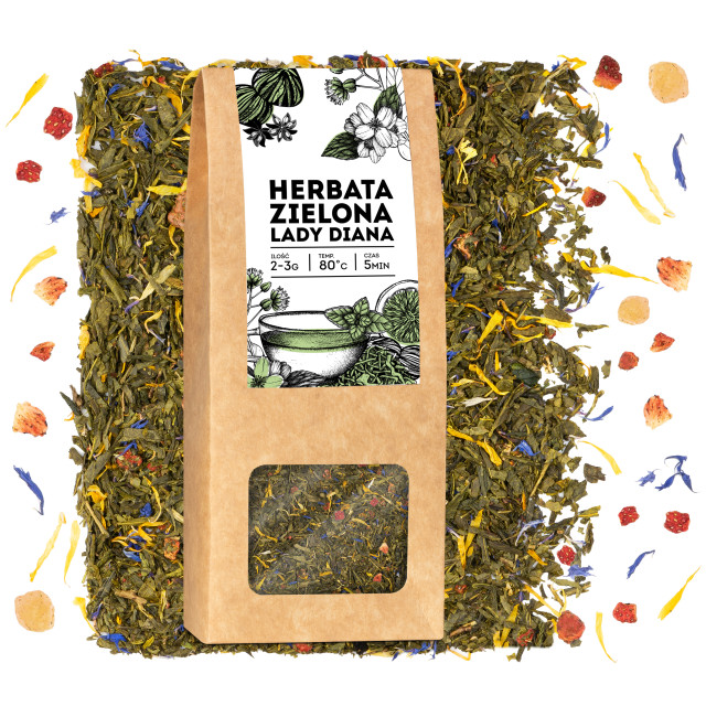 Lady Diana herbata zielona Jedwabny szlak 50 g