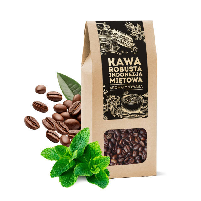 Kawa ziarnista Robusta Indonezja Miętowa 100 g