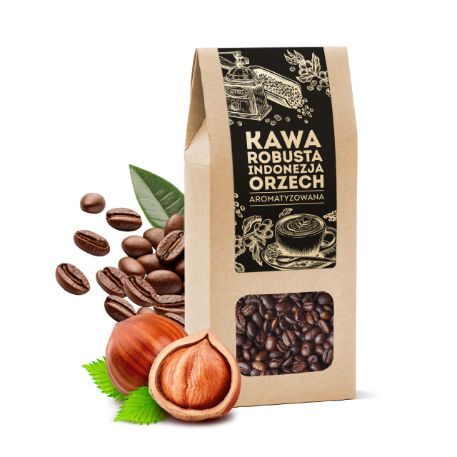 Kawa ziarnista Robusta Indonezja Orzech 100 g