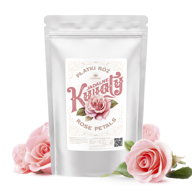 Jadalne płatki róż suszone jadalne kwiaty świeże i aromatyczne 50g