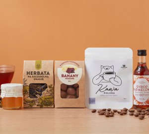 BOX PREZENTOWY kawa DRIP BAG herbata słodycz syrop dżem