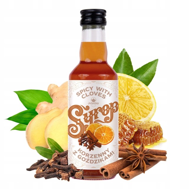 Syrop korzenny 250 ml na święta syrop z goździkami MIOD CYNAMON do kawy